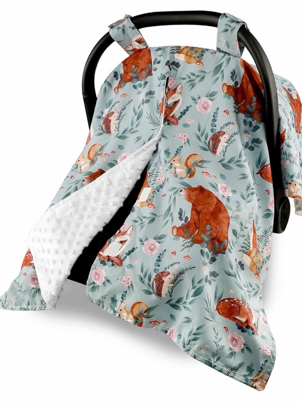 Forest animals car seat canopy